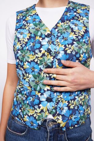 Wildfang Empower Floral Vest | David's Bridal